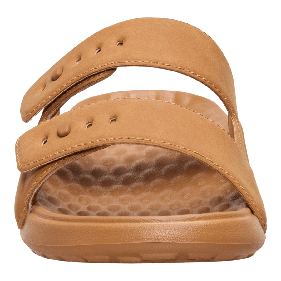 products/45264-21N_WAVE 2 STRAP SLIDE CLASSIC_COGNAC_FRONT - HEYDUDE